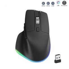 15 Pcs 2.4G BT Wireless 6D Ergonomic Optical RGB Backlit Mouse