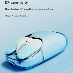 18 Pcs Ultra Lightweight Transparent Wireless BT Mouse