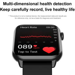 8 Pcs Heart Rate Body Temperature Amoled Smartwatch
